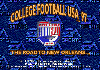 College Football USA 97: The Road to New Orleans