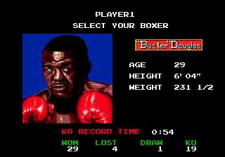 James Buster Douglas Knock Out Boxing