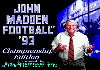 John Madden Football '93: Championship Edition