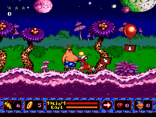 Toejam & Earl in Panic on Funkotron