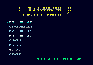 TotoTek Multi-Game Menu