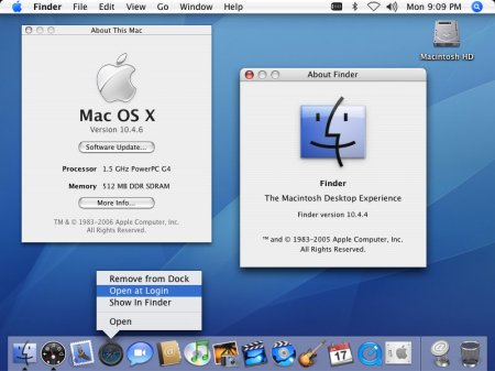  MAC OS X  IBM PC