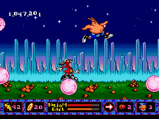 Toejam & Earl in Panic on Funkotron