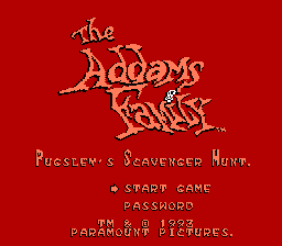 The Addams Family: Pugsleys Scavenger Hunt